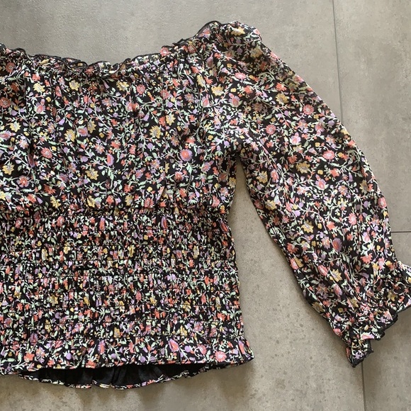 Anthro Viscose Floral Off The Shoulder Top--XS - Picture 7 of 11